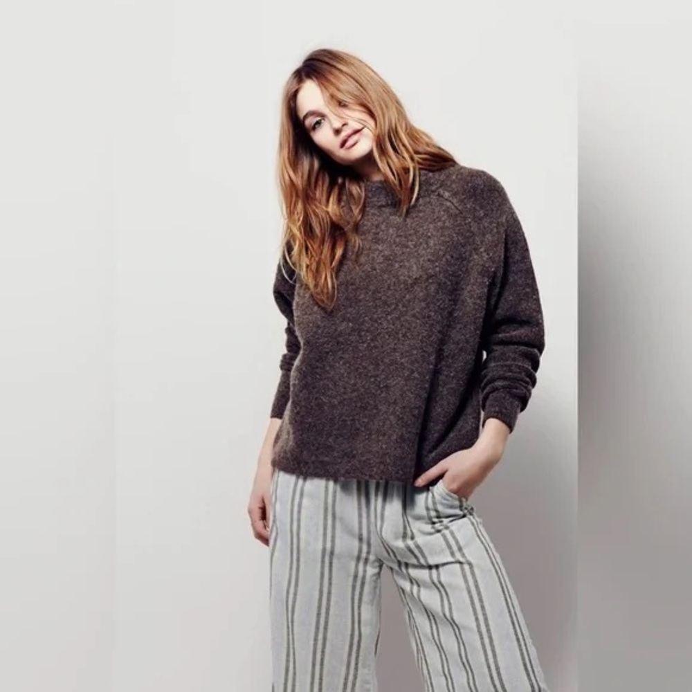Free People Bubble Crew Neck Pullover medium